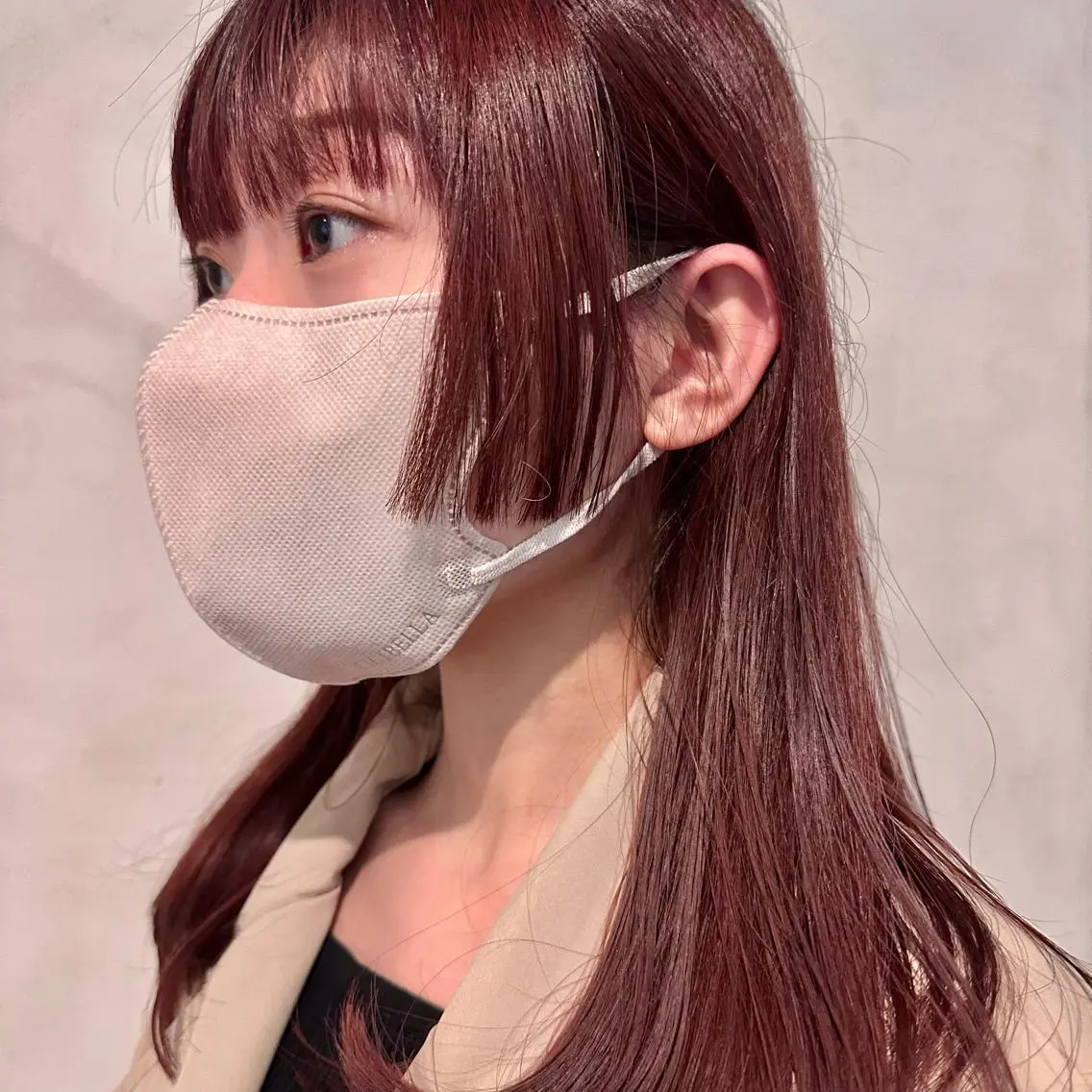 セミロング カラー ブリーチ ブリーチなしカラー オレンジ レッドカラー Yuki☺︎パーマ レイヤーカットのヘアスタイル
