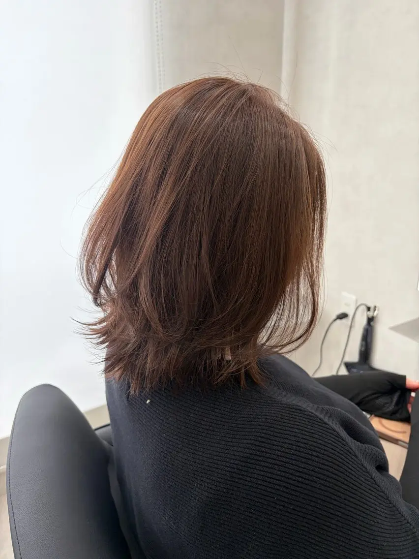 ミディアム カット ヘアカラー 山内優輝/艶髪 /SOYON岡崎のヘアスタイル