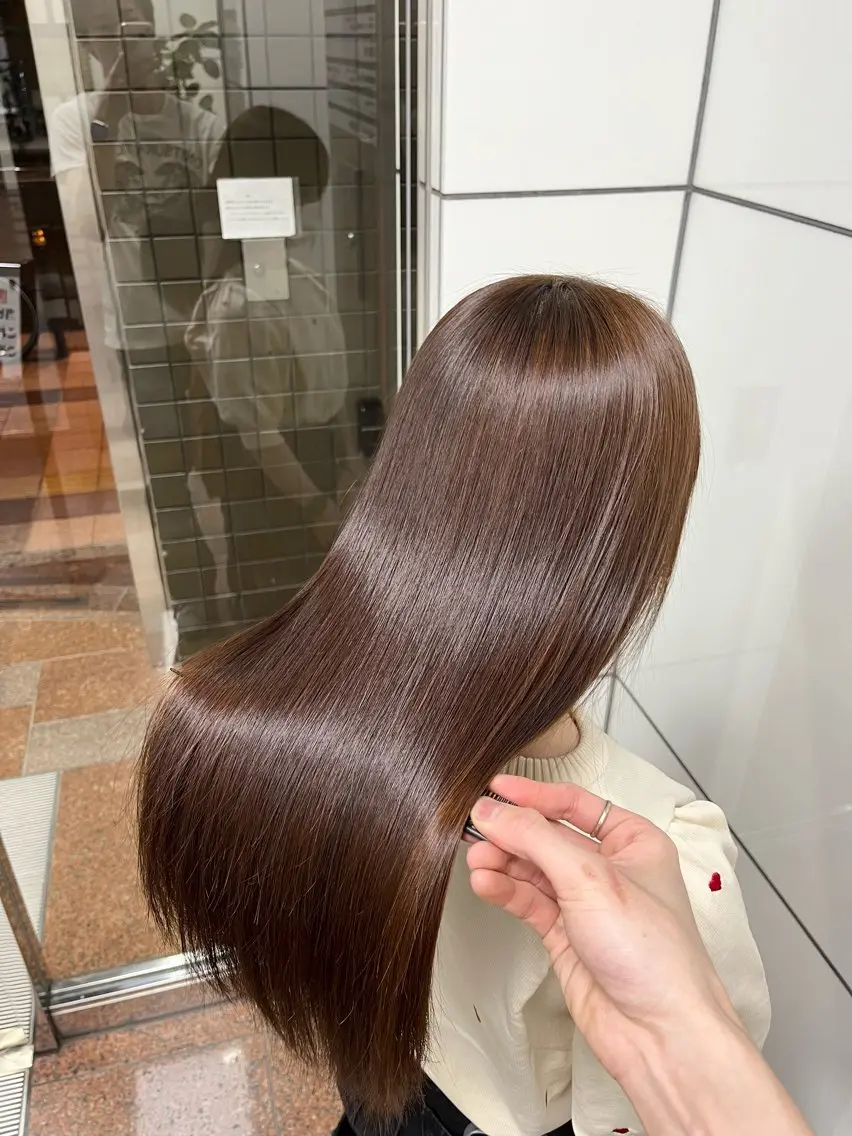 ロング ロング カット 縮毛矯正 トリートメント 石原 悠貴のヘアスタイル