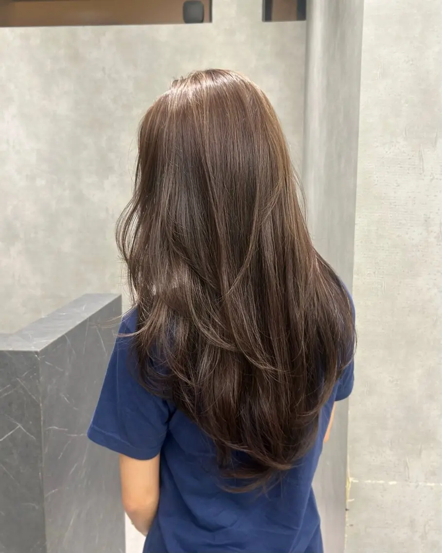ロング ハイライト レイヤーカット ヘアカラー トリートメント 大人レイヤー/艶美髪 🇺🇸TOMONAのヘアスタイル