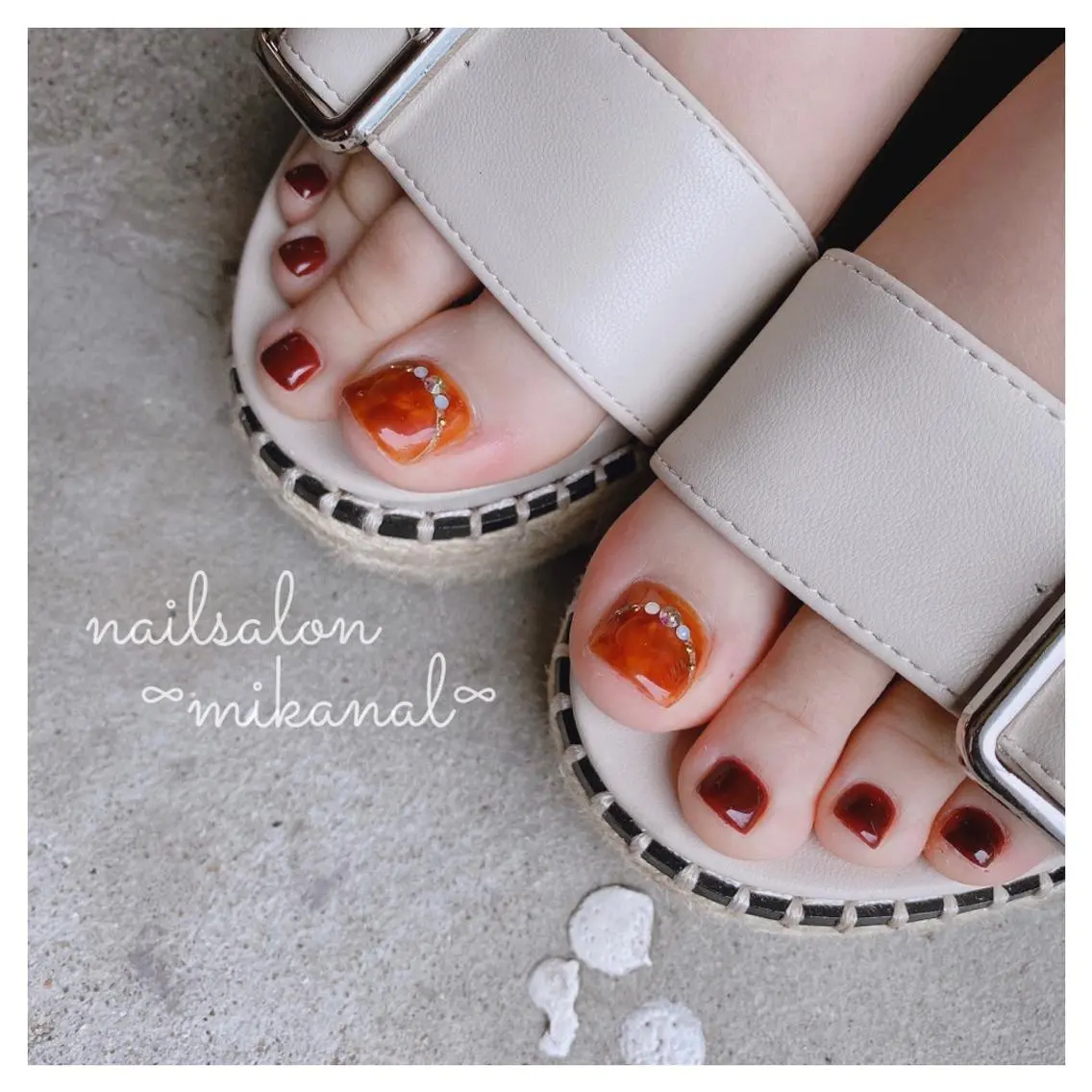 ネイル フットネイル nailsalon ∞ ﾐｶﾅﾙ ∞のネイルデザイン