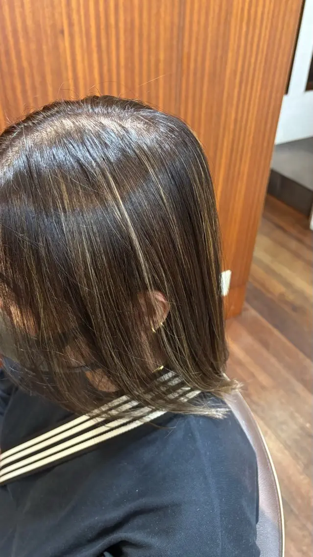 セミロング カラー カット ヘアカラー トリートメント ボブスタイル/ えぐちりほのヘアスタイル