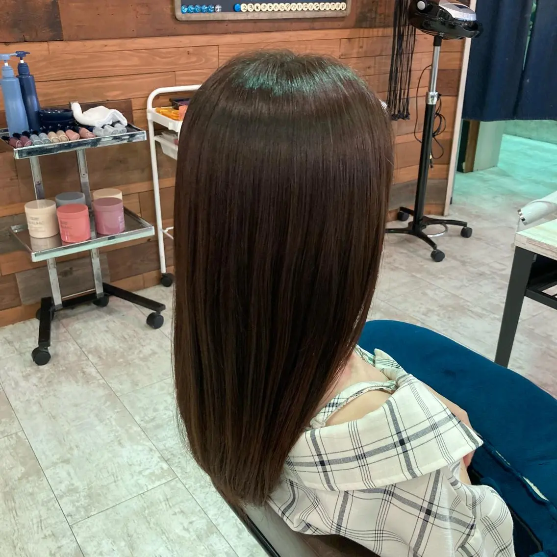 ロング 縮毛矯正 Plaatje🤍 はるか🕊のヘアスタイル