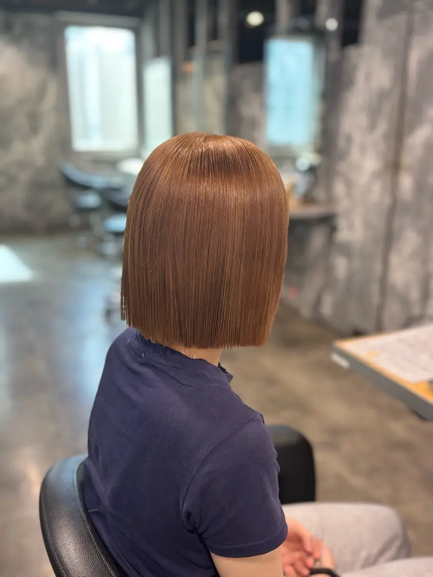 カラー ボブ カット naami🖤透明感 ×ちゅるん艶髪🎀のヘアスタイル