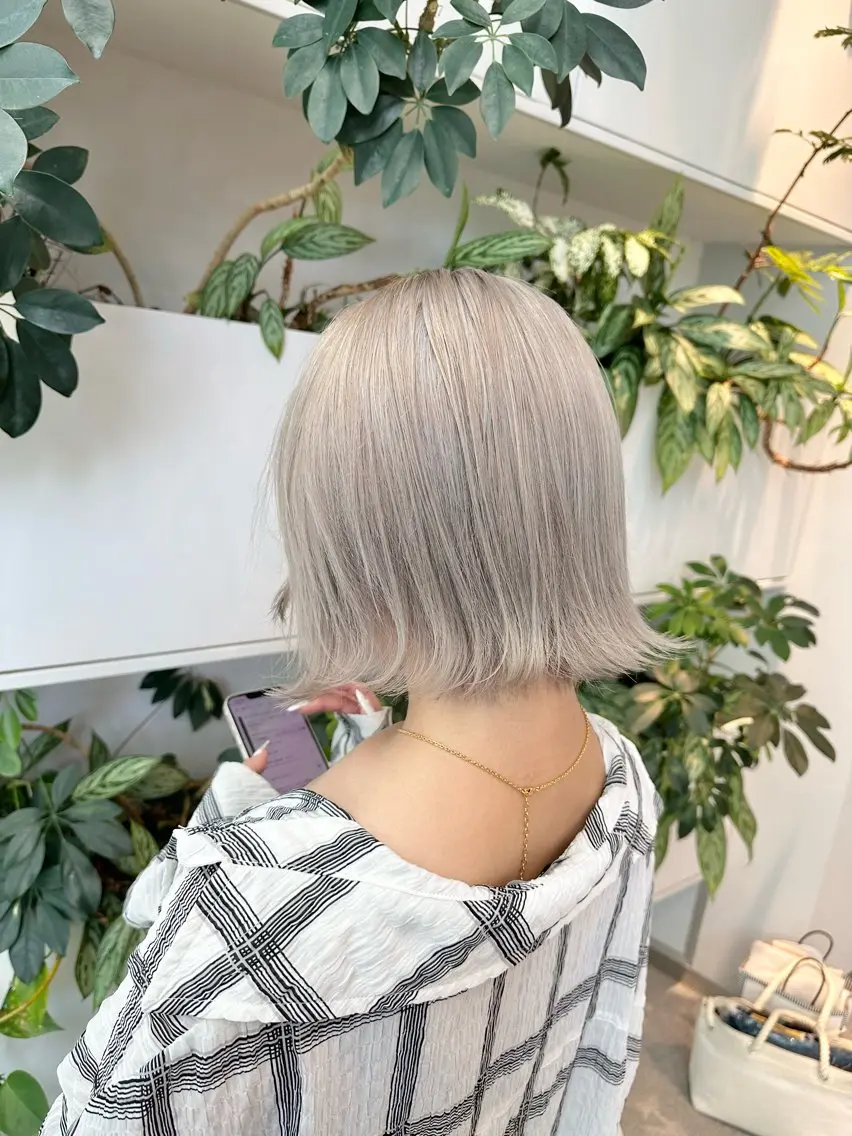 ショート ヘアカラー トリートメント 東北No.1完全個室 💐梶谷社長のヘアスタイル