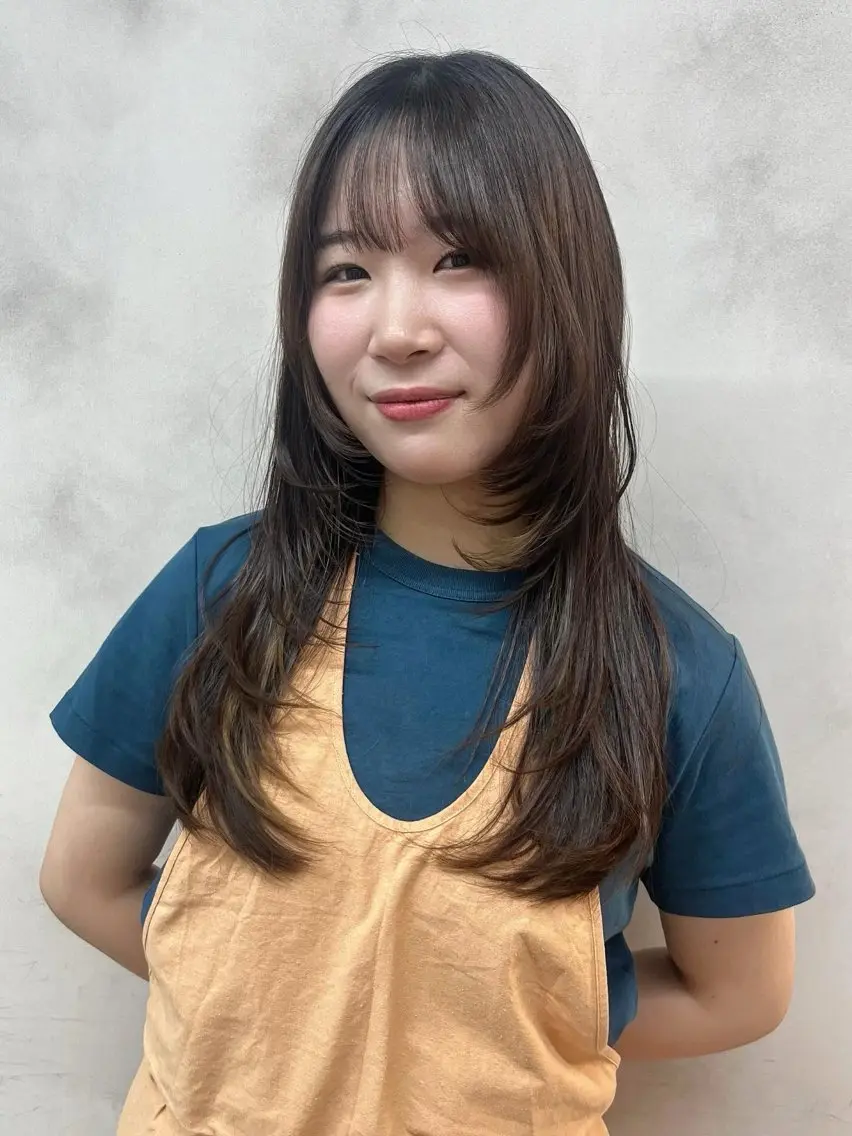 ロング レイヤーカット シャギー L'FLAME 長野駅前　光菜のヘアスタイル