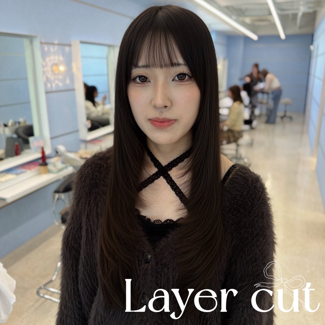 ロング レイヤーカット カット ヘアカラー トリートメント 🩵HIYORI /栄/レイヤーカットのヘアスタイル