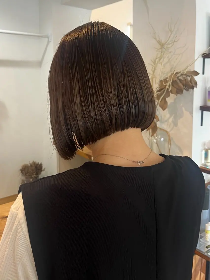 ミディアム ボブ カット トリートメント 恩田 遼のヘアスタイル