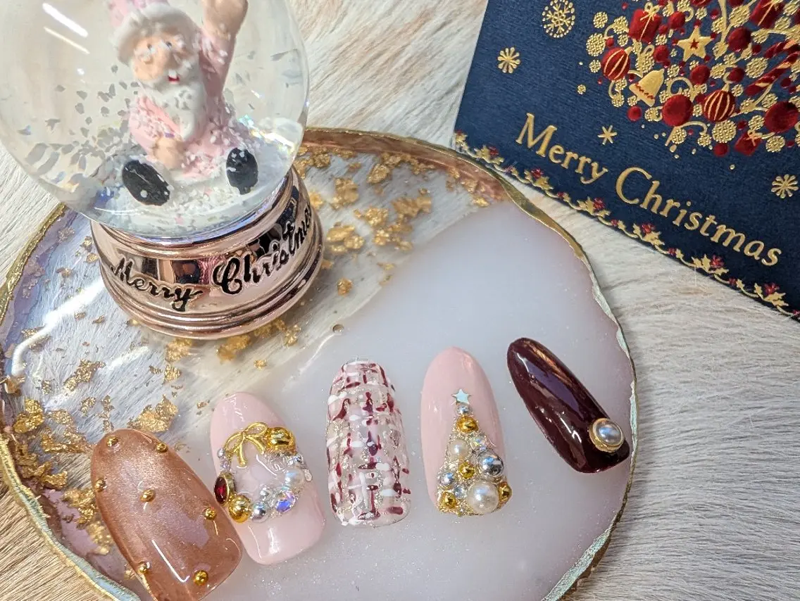 ネイル 冬ネイル クリスマス ⟡.marina⟡. minimoセール中のネイルデザイン