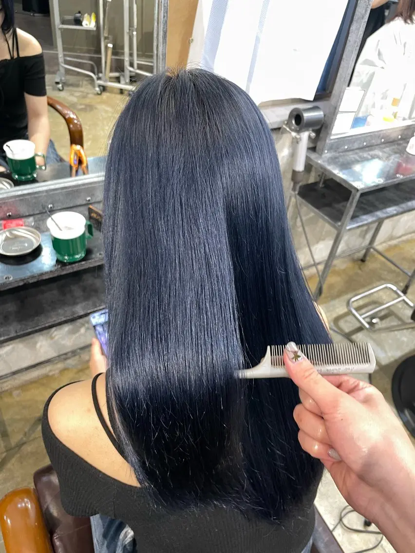 ロング カラー ブルーカラー ヘアカラー ニュアンスカラー/ 🫧レミ(坊主)のヘアスタイル