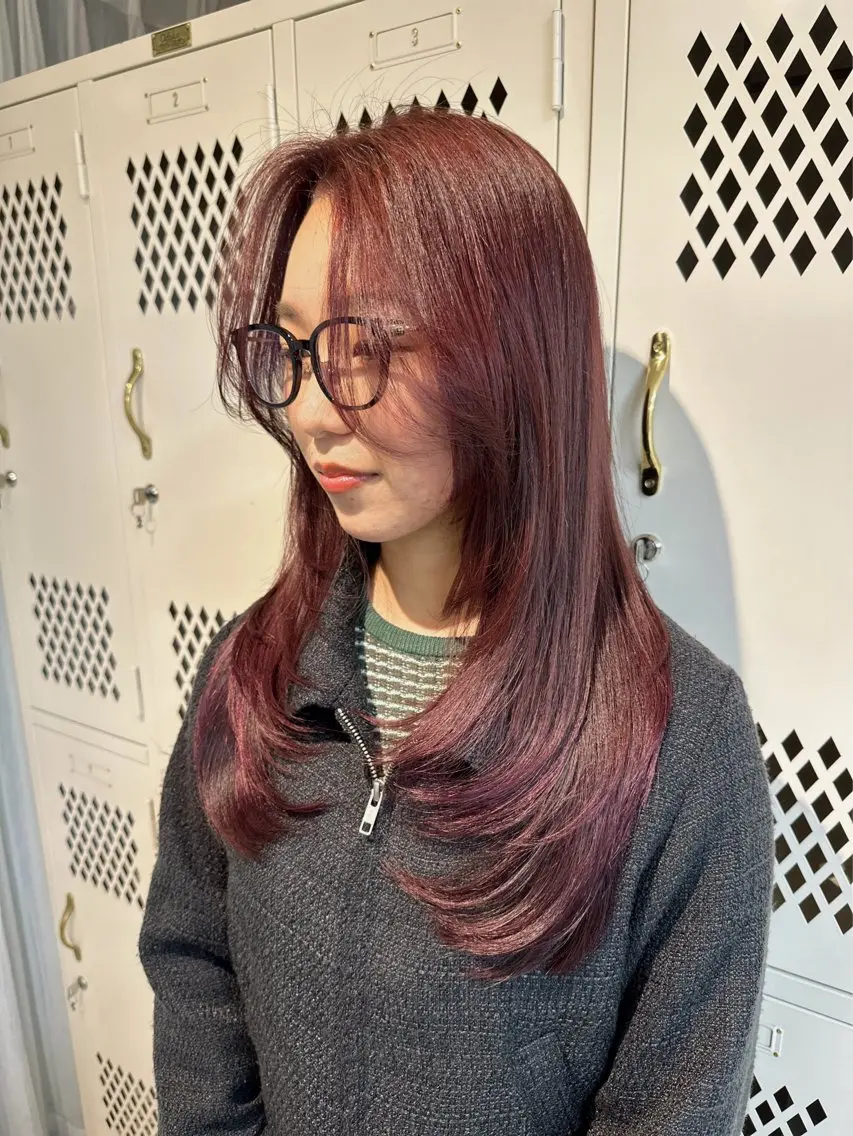 ロング ハイレイヤー レイヤーカット 韓国ヘア🦢🖤 Sayumiのヘアスタイル