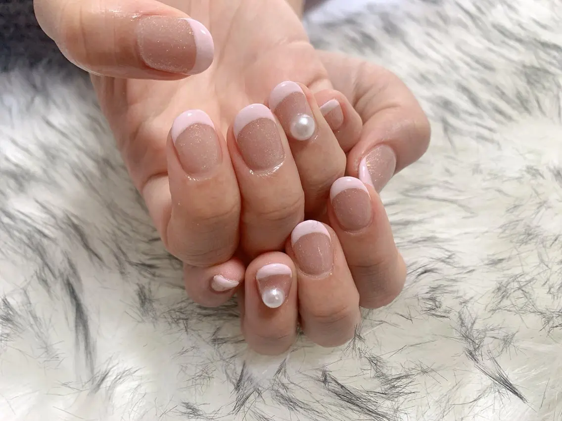 ネイル フレンチネイル ジェルネイル 韓国ネイル メンズネイル パラジェル kiki nail たまプラーザのネイルデザイン