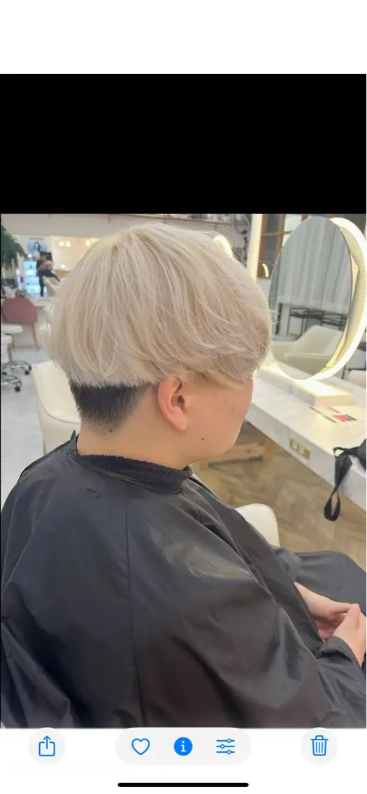 カラー メンズ メンズブリーチ マッシュ ベージュカラー ブリーチ ホワイトベージュ ヘアカラー トリートメント 田澤 史悠  平日限定のヘアスタイル
