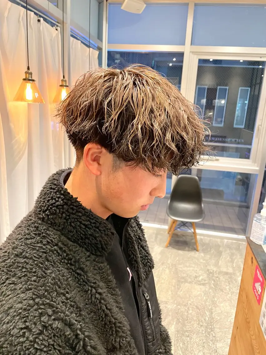 パーマ メンズ カット 🌈艶カラー× メンズパーマ永埜🌈のヘアスタイル