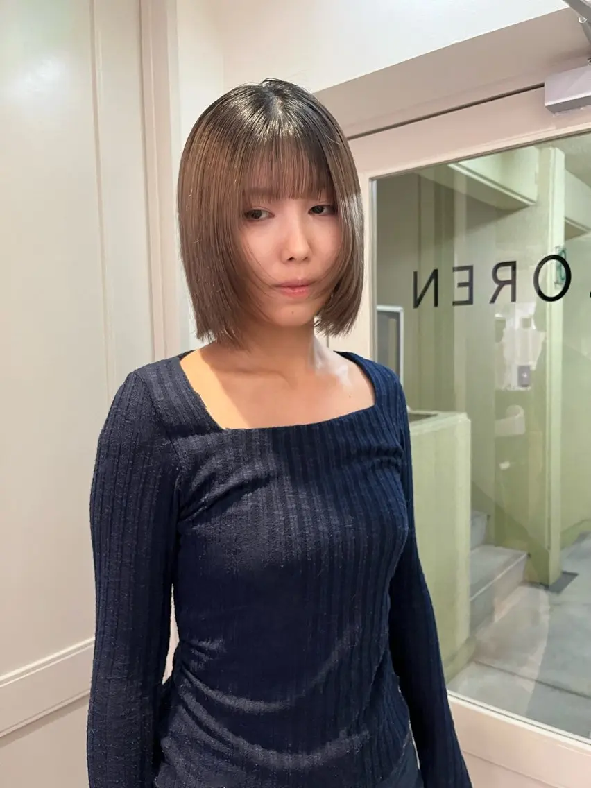 ショート レイヤーカット🍏 オリーブ/ののかのヘアスタイル