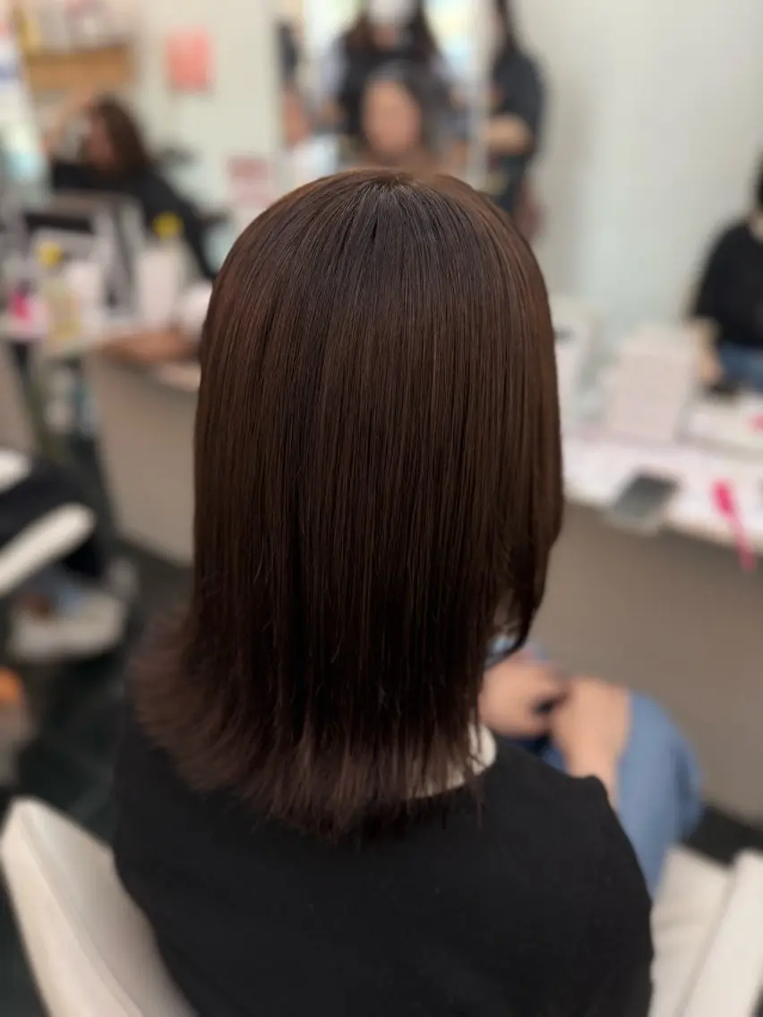 ミディアム ヘアカラー 透明感カラー💎 岩崎美優のヘアスタイル