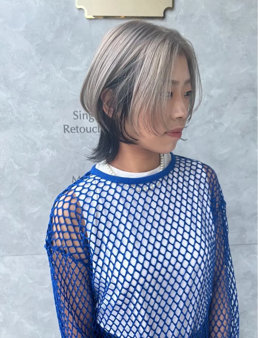 ショート カラー ヘアカラー 佐藤 凜のヘアスタイル