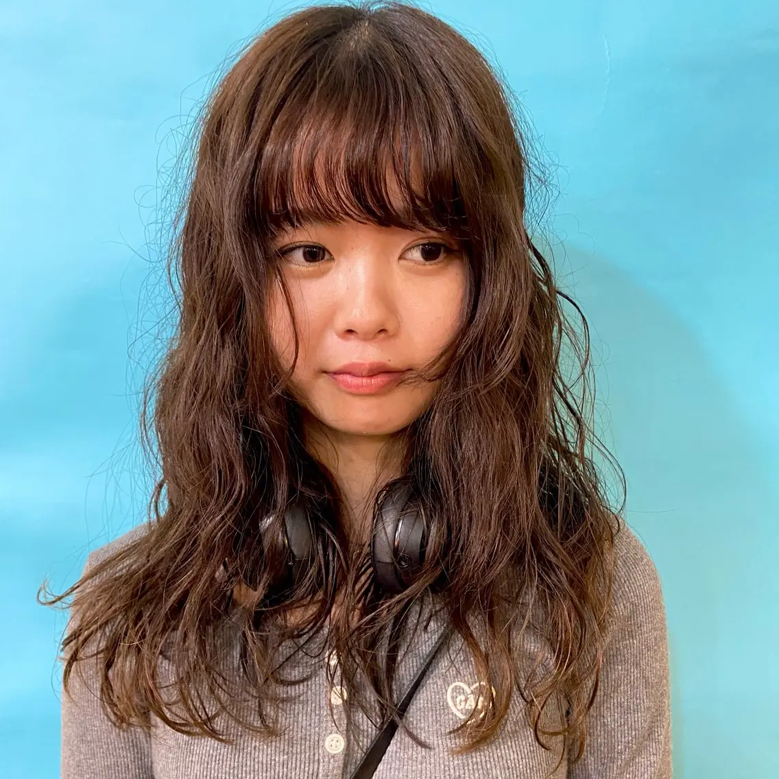 ロング カラー パーマ カット パーマ トリートメント しずく/Lilu/ 博多美容室のヘアスタイル
