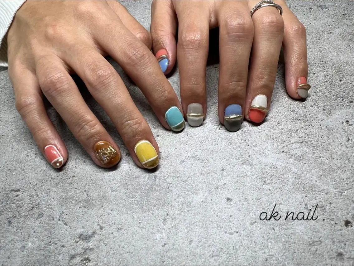 ネイル ハンドネイル ak nail .のネイルデザイン