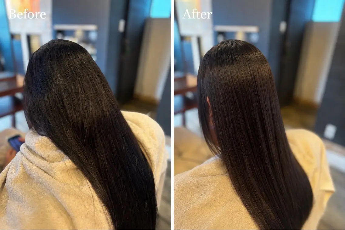 セミロング パーマ 縮毛矯正 中島 碧人のヘアスタイル