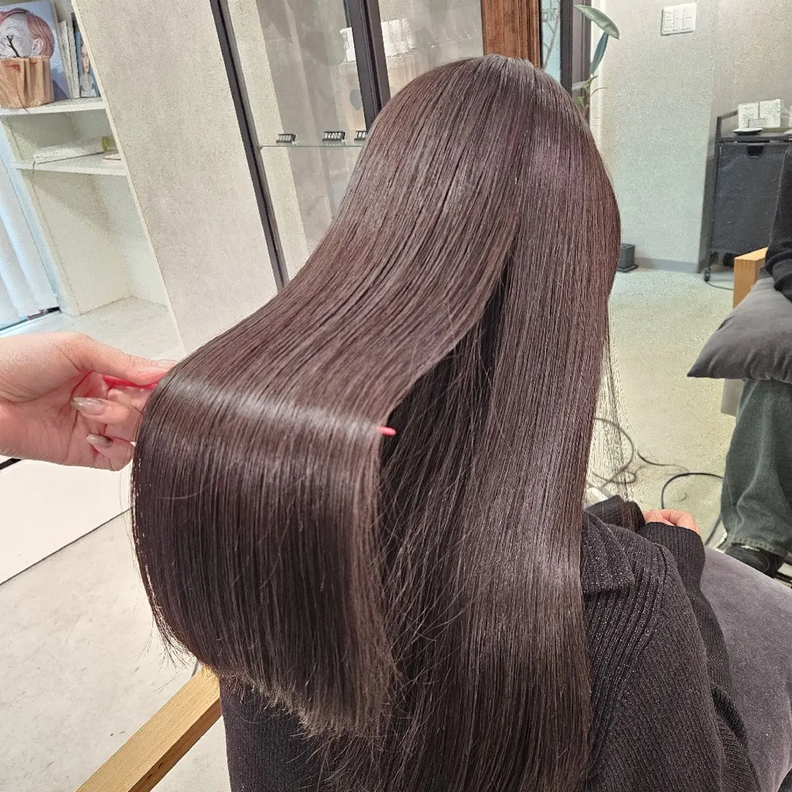 ロング 髪質改善 縮毛矯正 トリートメント 髪質改善/白髪ぼかし SHIONのヘアスタイル