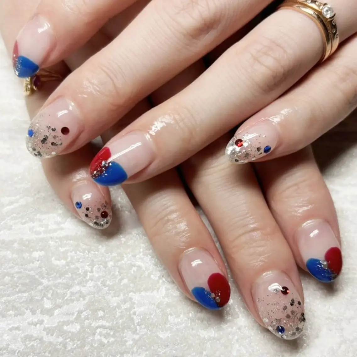 ネイル 韓国ネイル マグネットネイル ワンカラーネイル ピンク リボン JULIE NAILのネイルデザイン