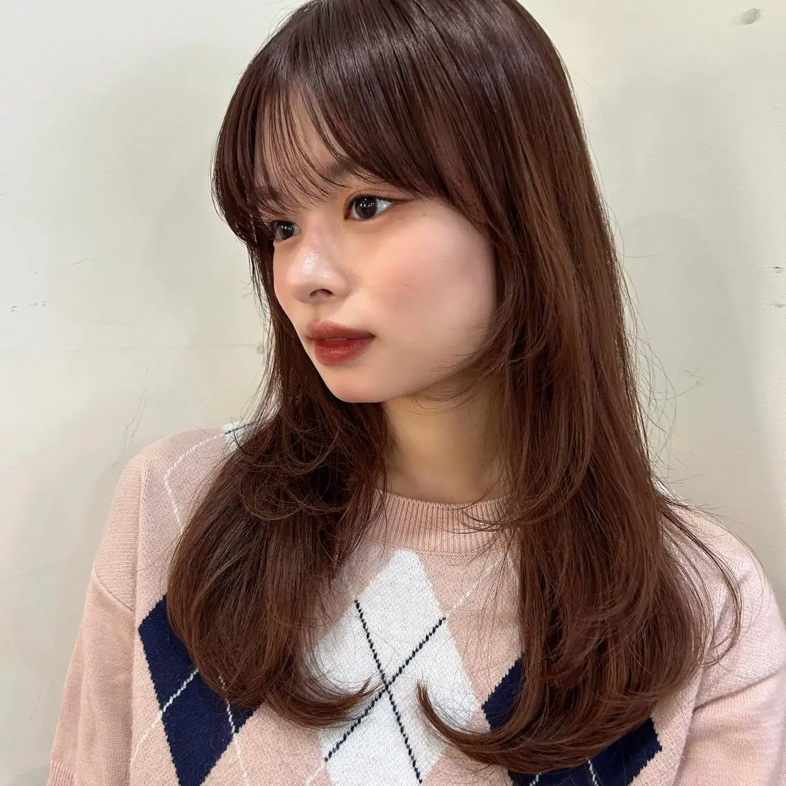 セミロング ワイドバング カット ヘアカラー ベージュ/透明感/ レイヤー/あやか💕のヘアスタイル