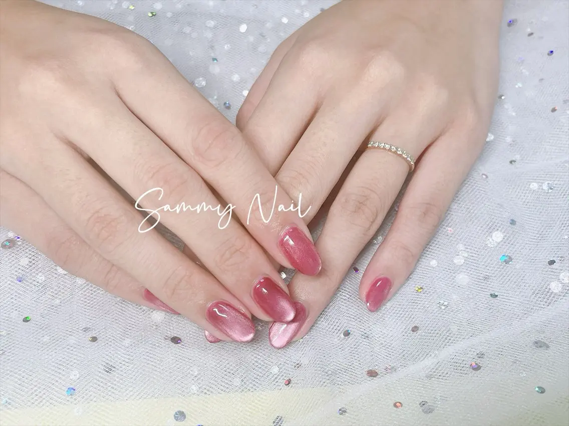 ネイル ボルドー マグネットネイル ハンドネイル Sammy Nailのネイルデザイン