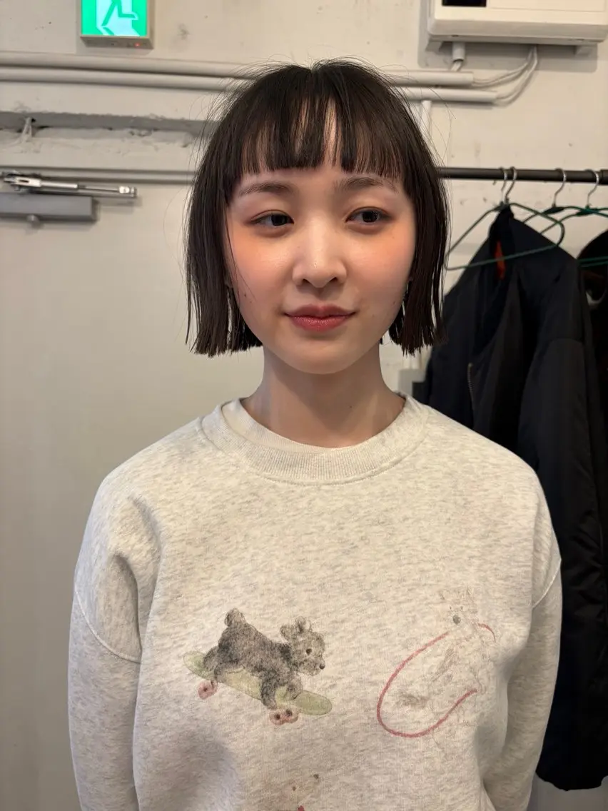 ショート カット ヘアカラー 縮毛矯正 トリートメント ✴︎UNU ✴︎モエカのヘアスタイル