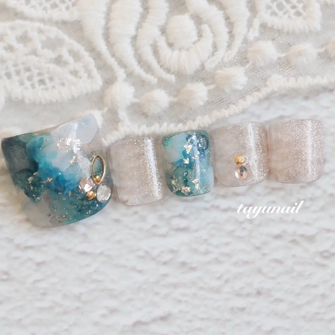 ネイル アートネイル ジェルネイル パラジェル 冬ネイル ネイルサロン 【たゆnail】のネイルデザイン
