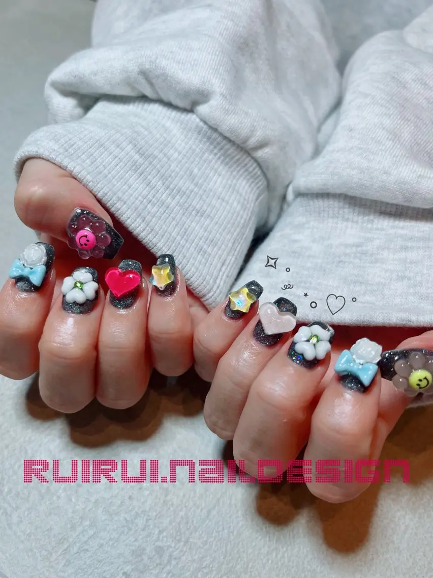 ネイル フラッシュネイル ハンドネイル RUI ☆のネイルデザイン