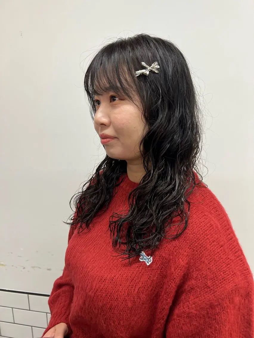 セミロング セミロングパーマ 奥田 葵のヘアスタイル