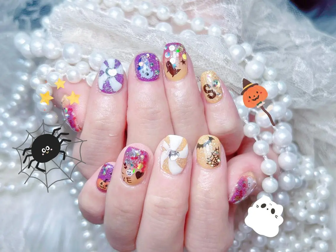 ネイル 🎀ゆうず 𝜗𝜚 ྀིのネイルデザイン