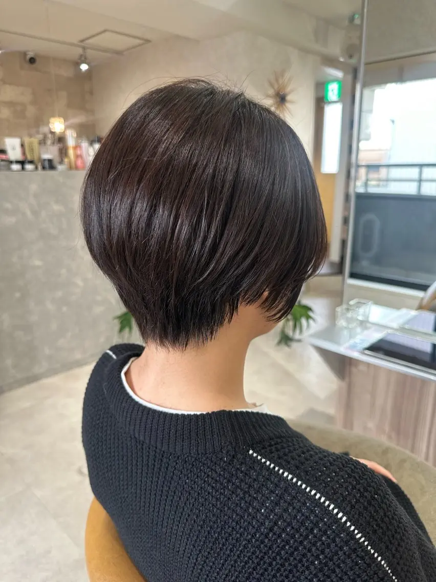 ショート カラー カット ヘアカラー トリートメント 🎀似合わせカット/ ボブ/佐瀬千枝🎀のヘアスタイル