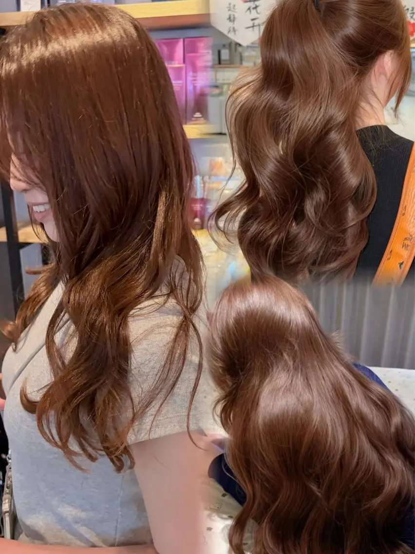 ロング カット ヘアカラー トリートメント 心斎橋🤍inity KIKOのヘアスタイル