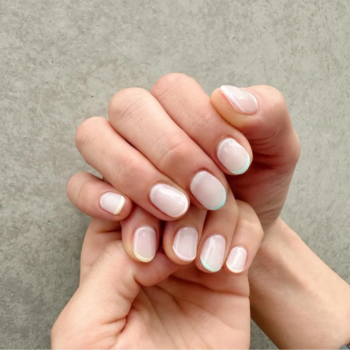 ネイル フレンチネイル 氷ネイル・うるうるネイル 韓国ネイル ニュアンスネイル パステルネイル 🪞KAPE NAIL 🪞のネイルデザイン