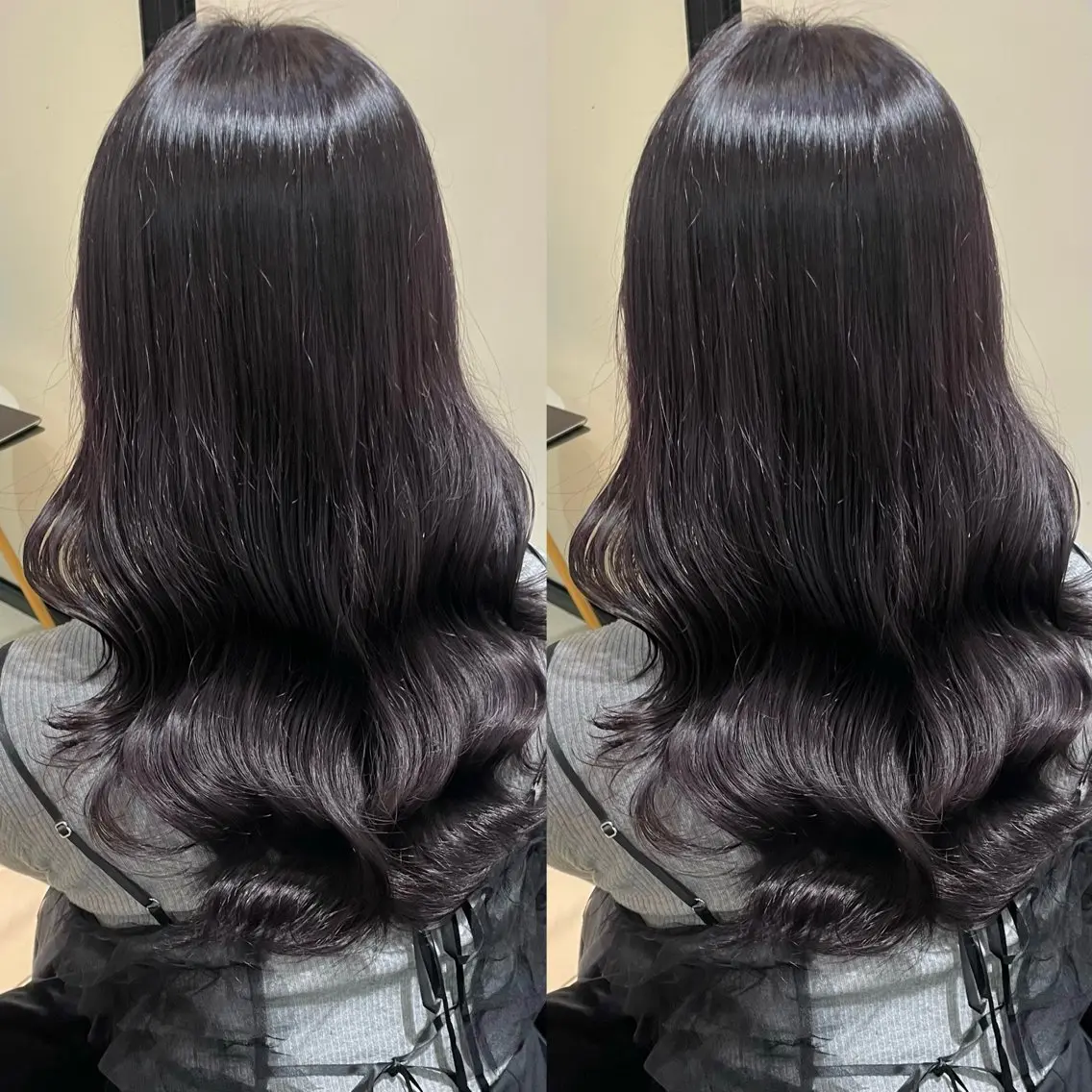 ロング カラー ブリーチ ラベンダーカラー ブリーチなしカラー カット ヘアカラー トリートメント ブリーチなしカラー kana🐱のヘアスタイル