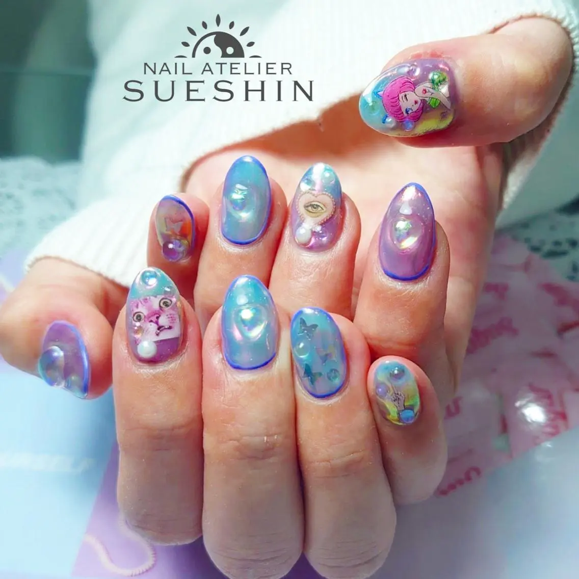 セミロング S ueshinのネイルデザイン