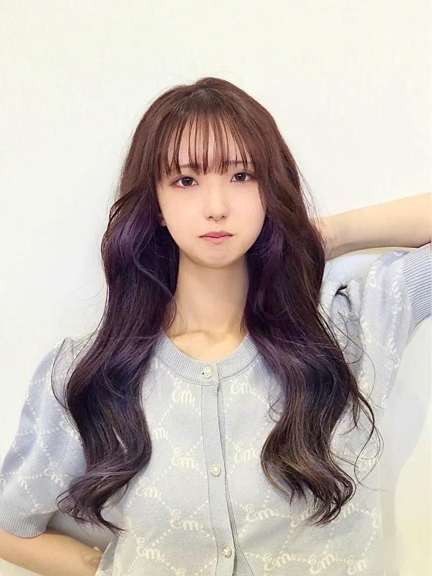 ロング カラー インナーカラー ラベンダーカラー ヘアカラー 佐藤 悠生 メンズパーマ.カットのヘアスタイル