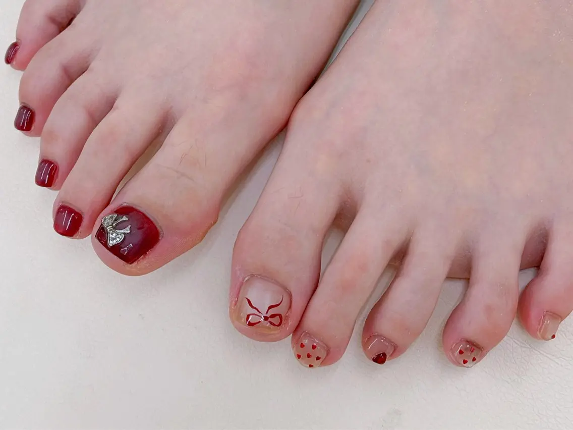 ネイル 長さ出し フットネイル ジェルネイル マグネットネイル 持ち込み フットネイル ハンドケア Ocean Nailのネイルデザイン