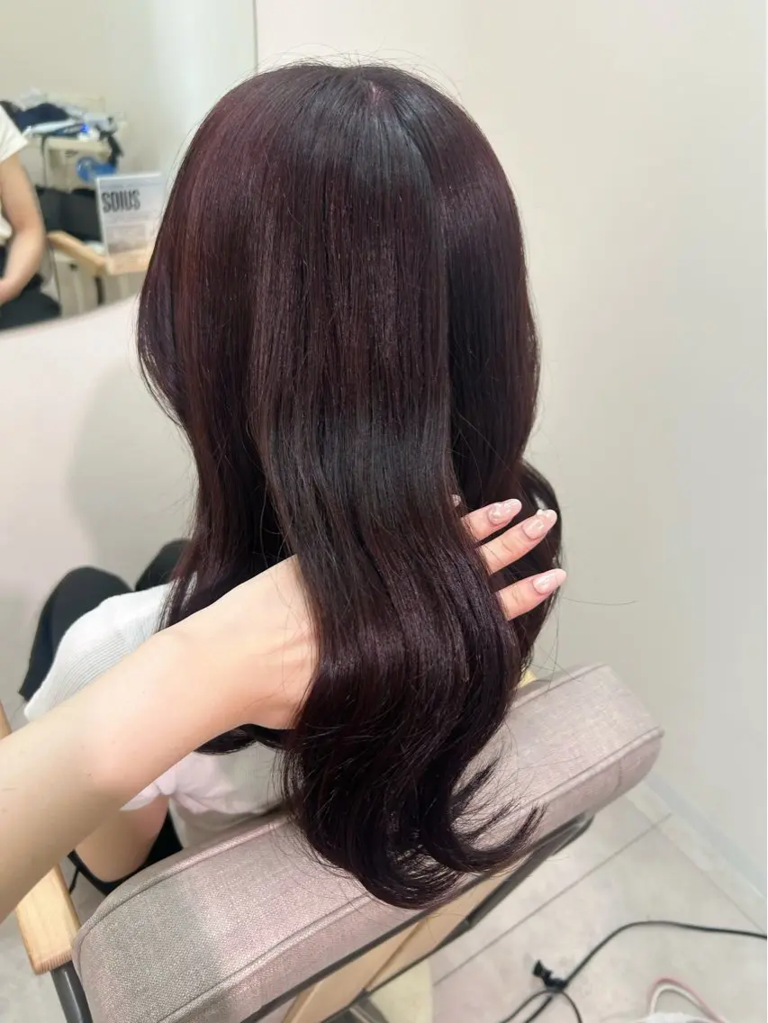 セミロング ピンクラベンダー カット ヘアカラー トリートメント newi広島/ akiのヘアスタイル