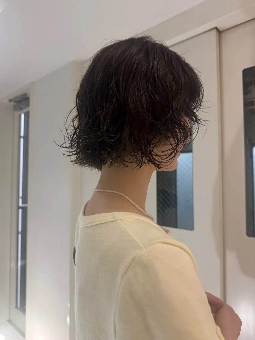 パーマ ボブ パーマ 透明感カラー／ オシャレヘア／まりなのヘアスタイル