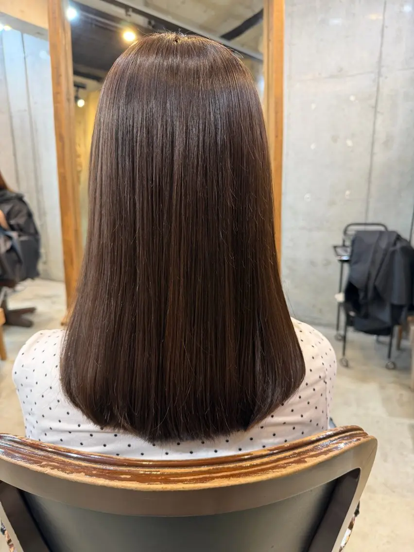 ミディアム カラー ヘアアレンジ ブラウンカラー ナチュラルブラウン レイヤーカット カット ヘアカラー トリートメント 🍀Ryosuke 🍀のヘアスタイル