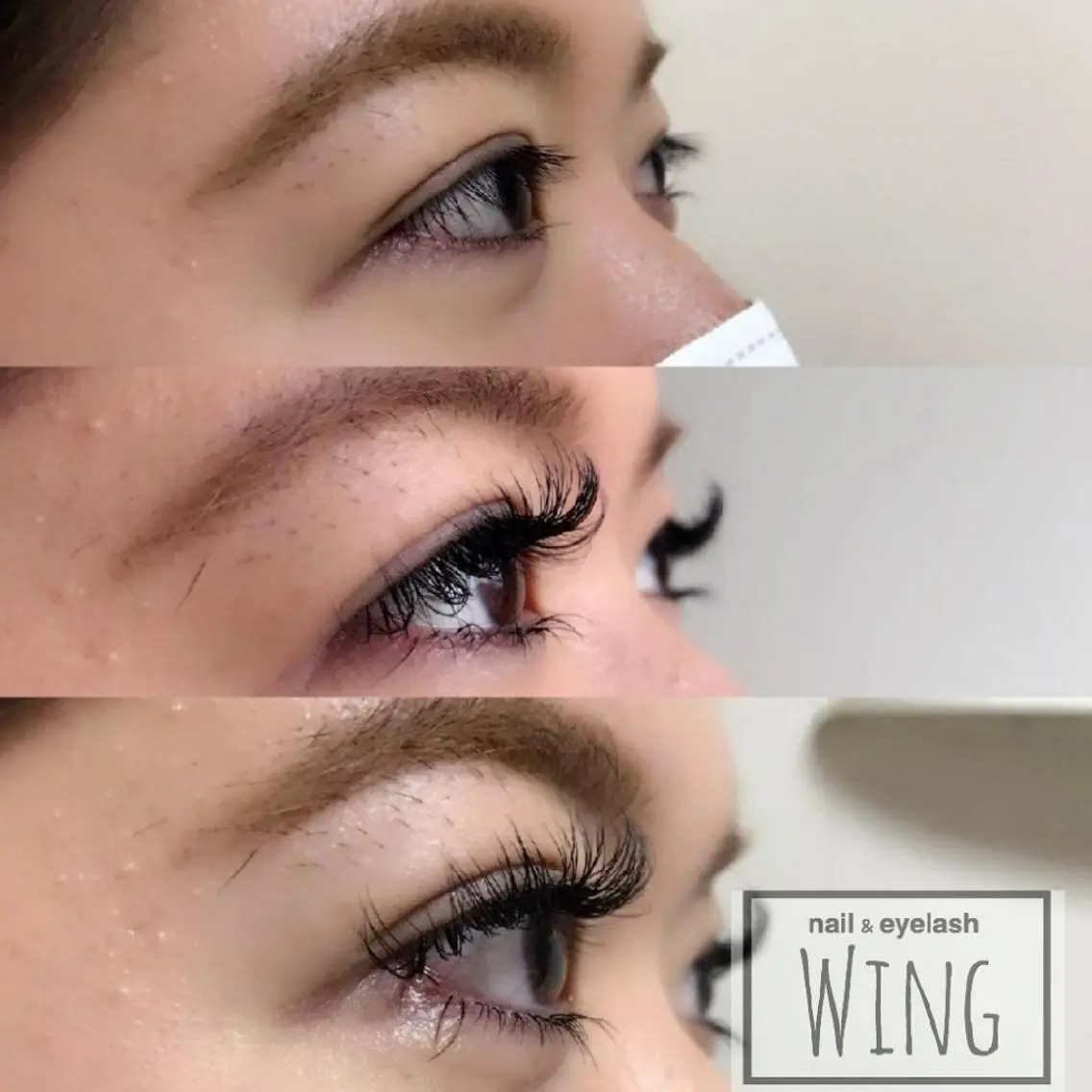 マツエク・マツパ アップワードラッシュ wing rinaのマツエク・マツパデザイン
