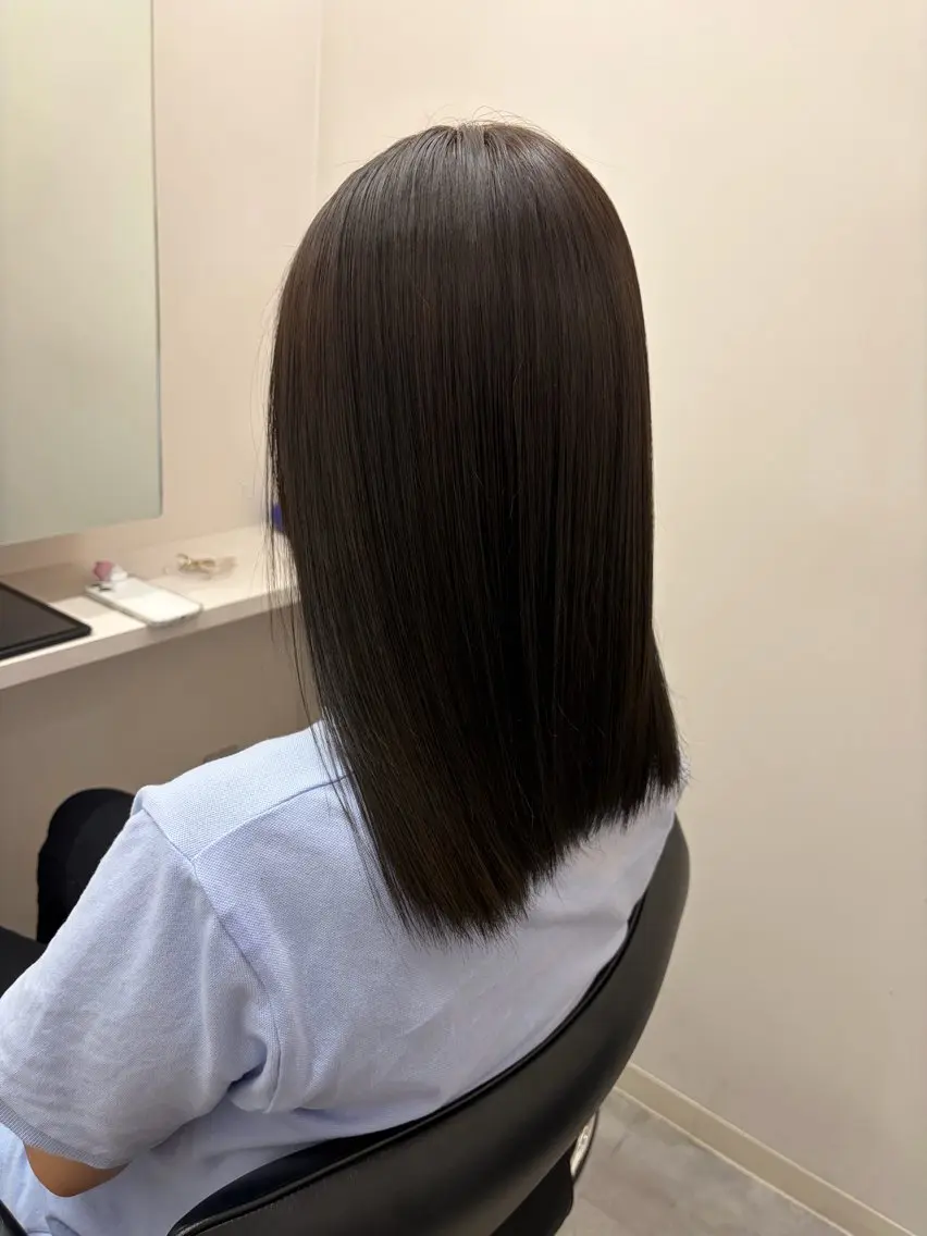 ミディアム 髪質改善 トリートメント ヘアカラー トリートメント 髪質改善/縮毛矯正/ 艶カラー/登貴のヘアスタイル
