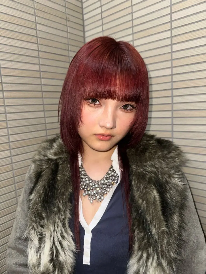 ミディアム ヘアカラー ハイトーン🫀 デザイン🪐yumeのヘアスタイル