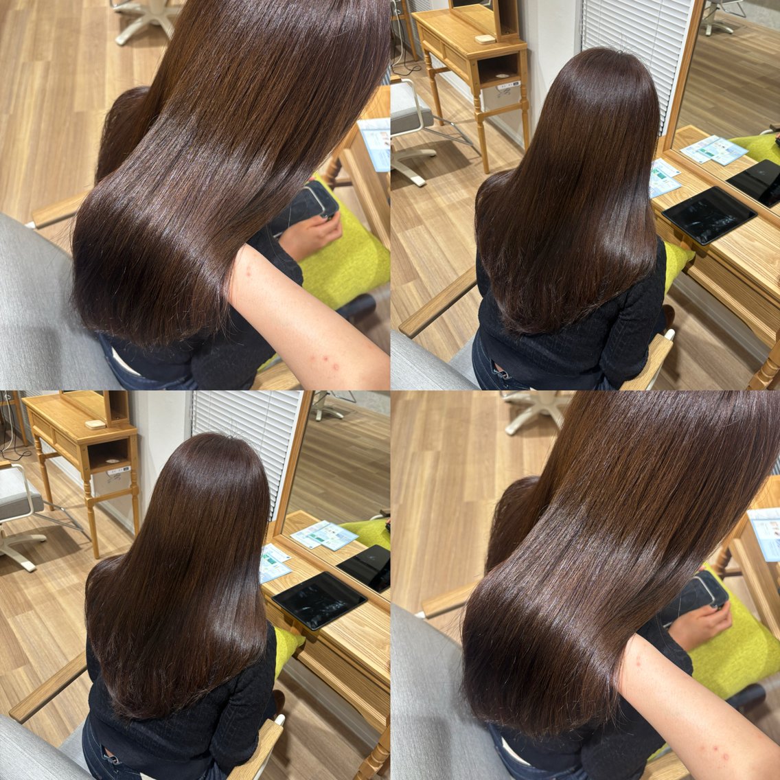 ロング カラー ブラウンカラー ヘアカラー トリートメント ヘッドスパ RINNO🌷透明感 カラー/髪質改善のヘアスタイル