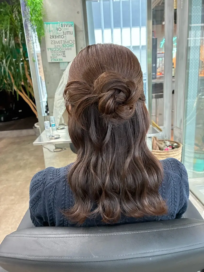 ヘアアレンジ ヘアセット 速水 ゆきののヘアスタイル