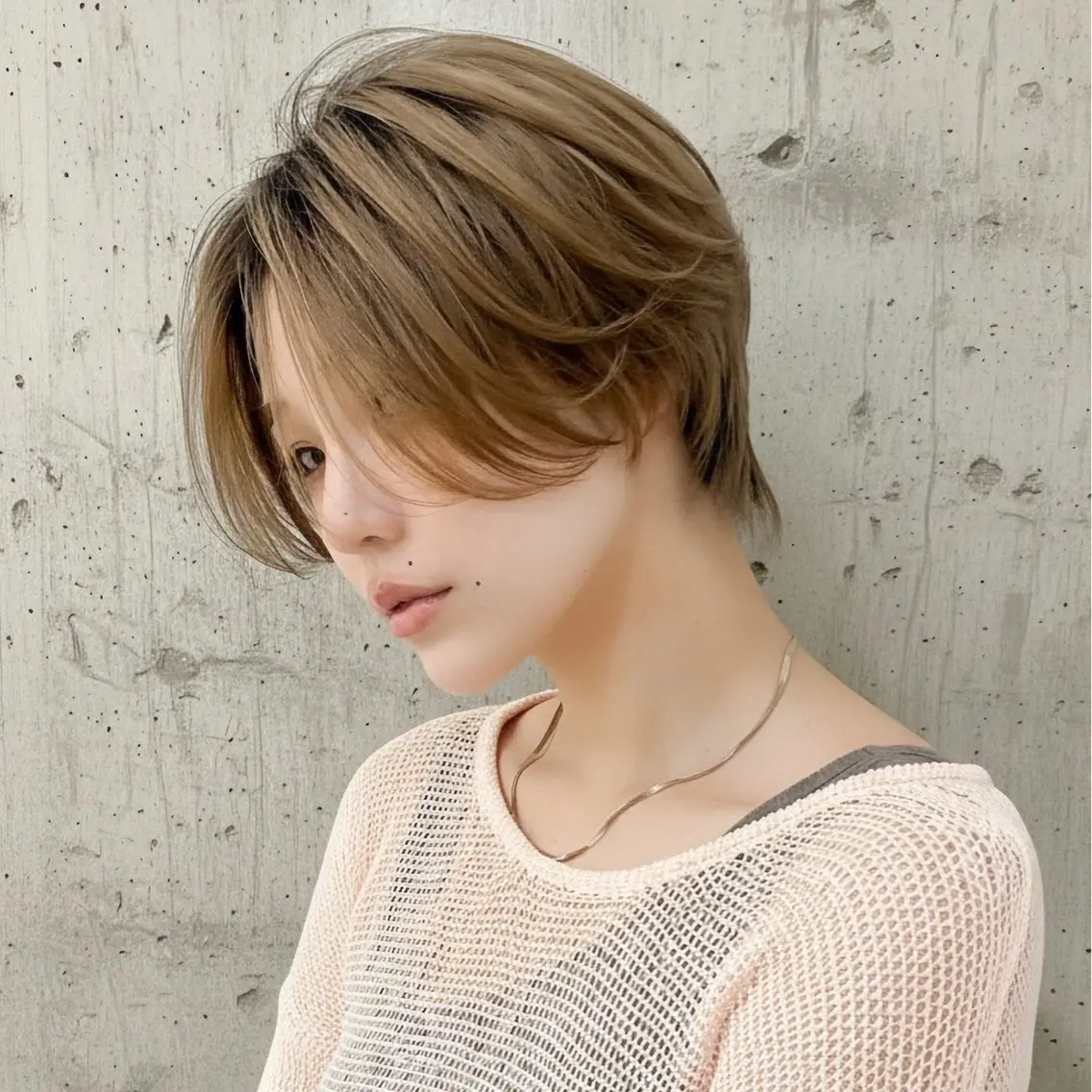 ショート カット ヘアカラー ハッシュカット 田窪珠妃のヘアスタイル
