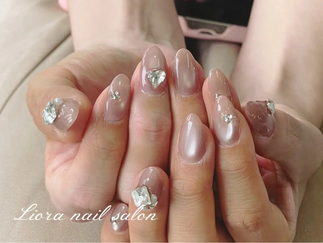 ネイル チークネイル フットネイル フレンチネイル ジェルネイル ガーリー ハンドネイル Liora nailのネイルデザイン
